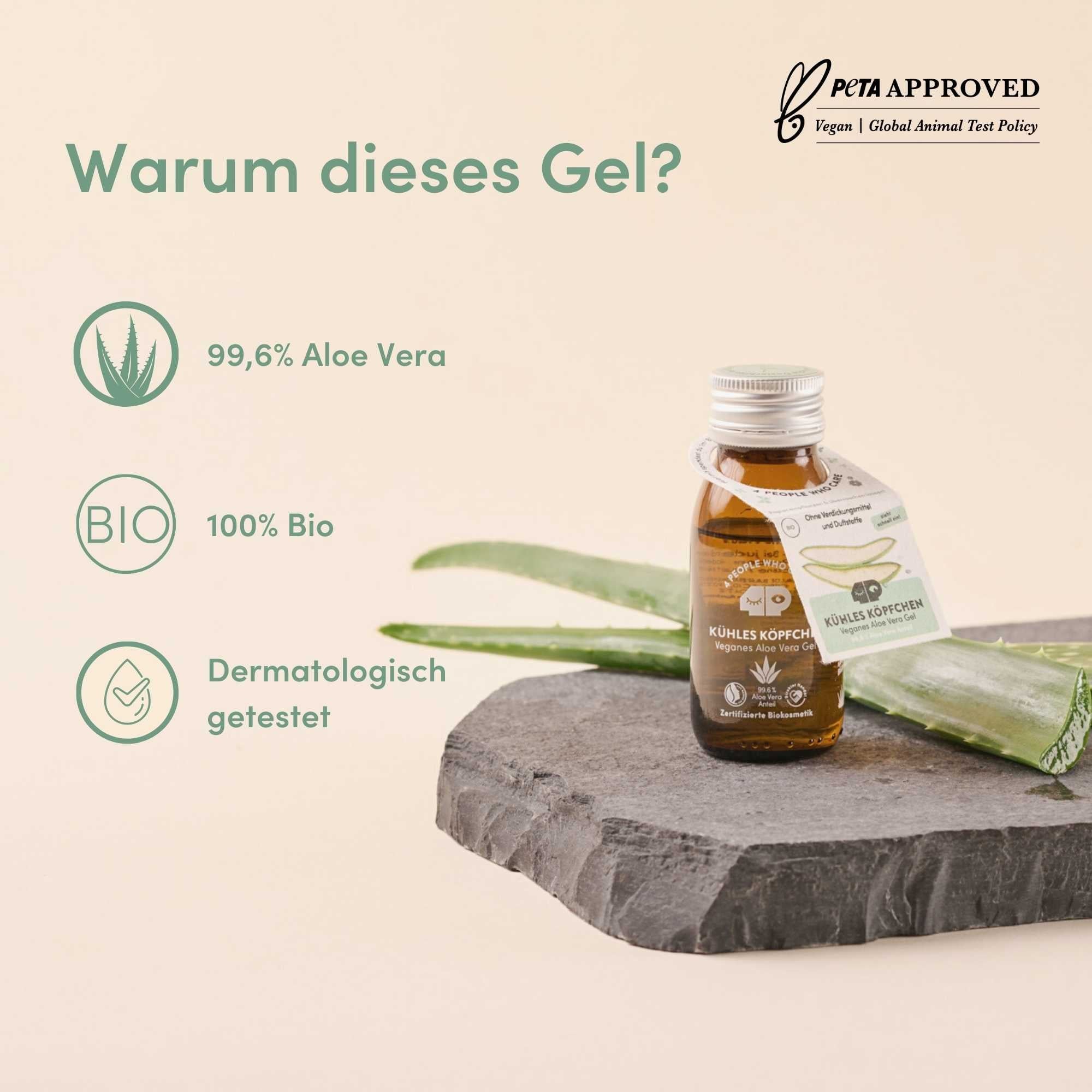 Aloe Vera Gel Pur, 99,6% Serum, vegan und bio - 50ml