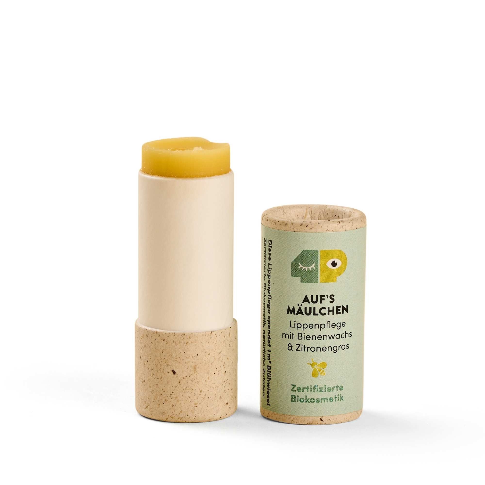 Lippenpflege mit Bienenwachs und Zitronengras, bio & plastikfrei - 10g