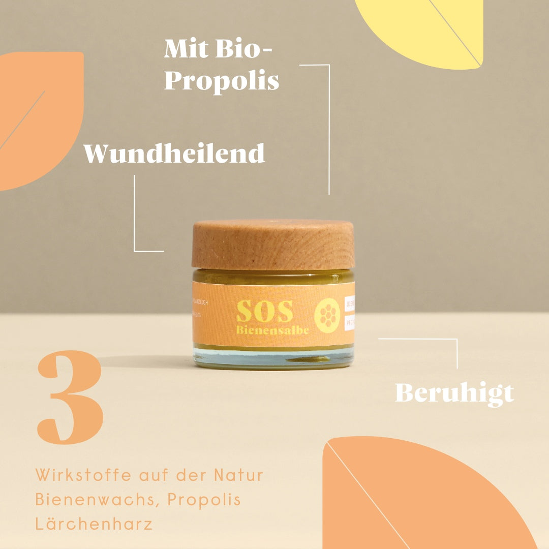 SOS-Bienensalbe mit Propolis - Duft Lärche/Mandarine