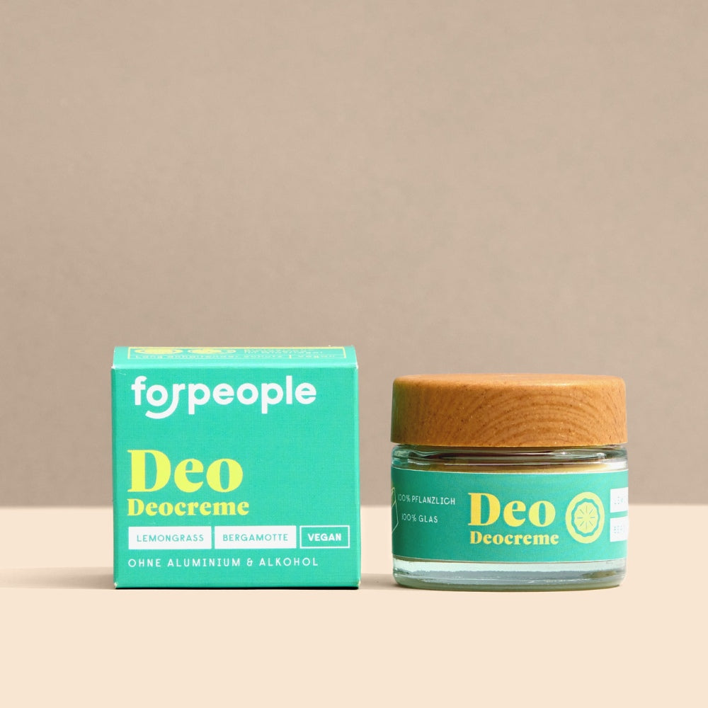 Deocreme im Glas Lemongrass & Bergamotte, vegan und bio - 50g