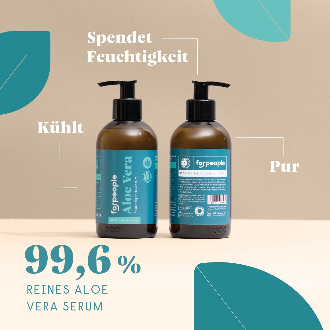 Aloe Vera Serum Pur, 99,6% mit Pumpspender - Mehrweg