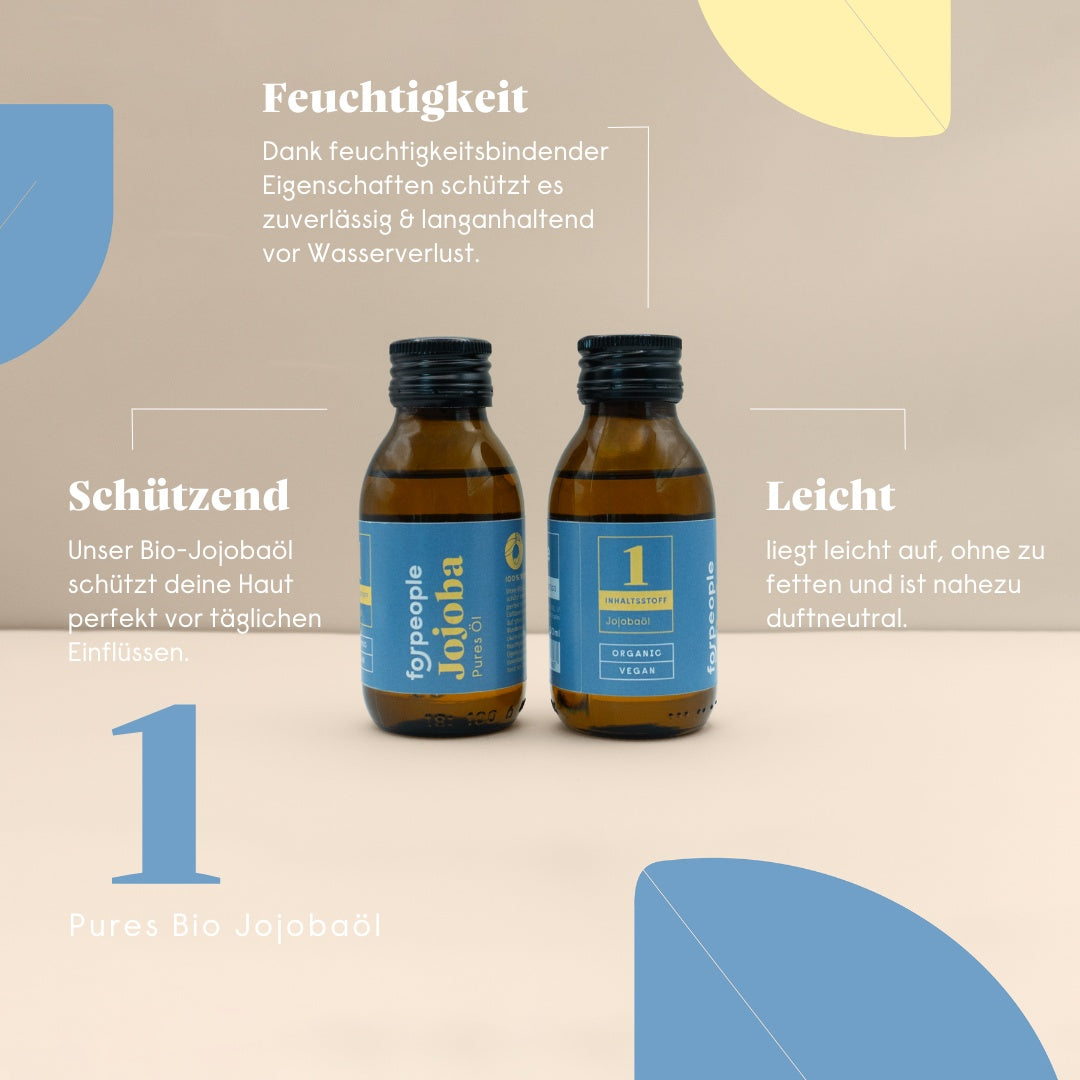 Pure Pflegeöle im Set in Bioqualität - Jojoba, Argan, Wildrosenkern und Mandel