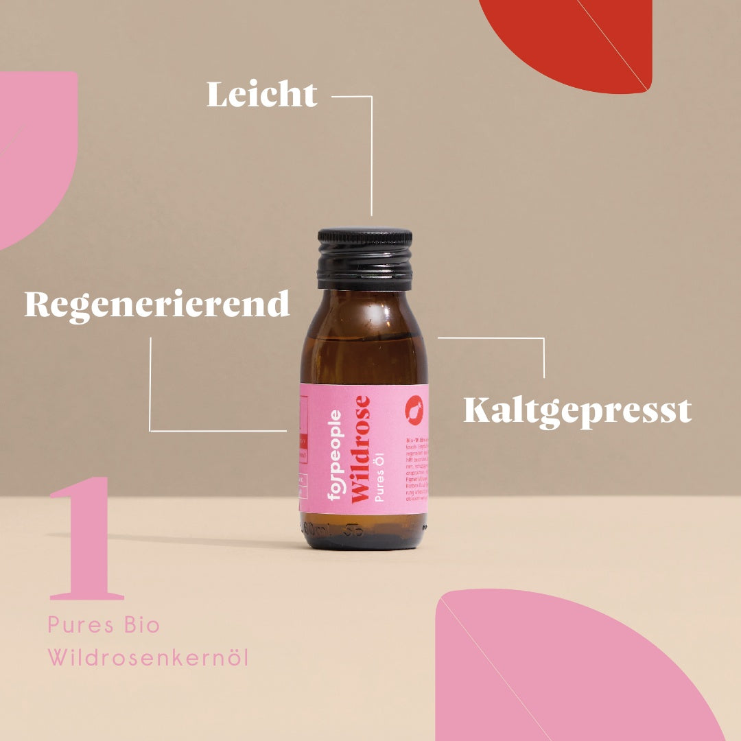 Bio Wildrosenkern-Öl mit Korkdosierer - pur - 100ml