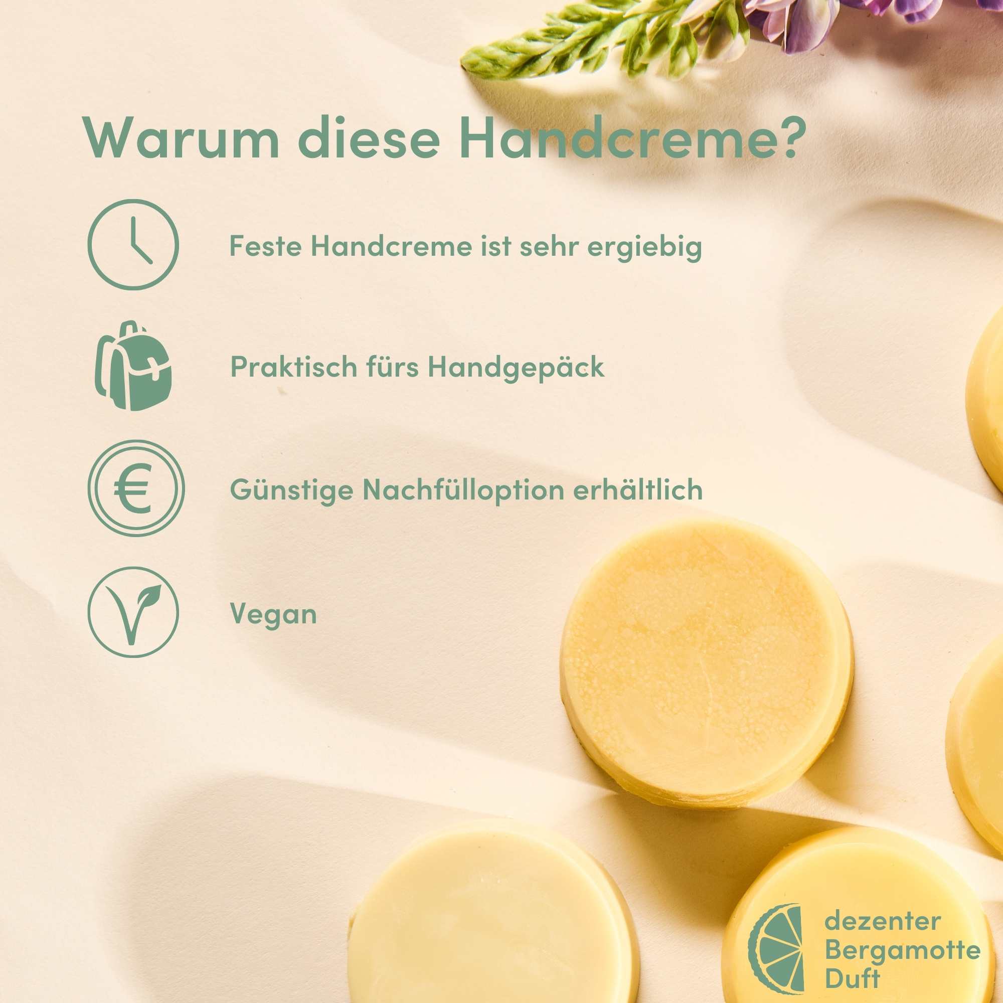 Vegane Handcreme Daumenschmaus - Mini - Naturkosmetik als Travelsize